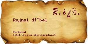 Rajnai Ábel névjegykártya